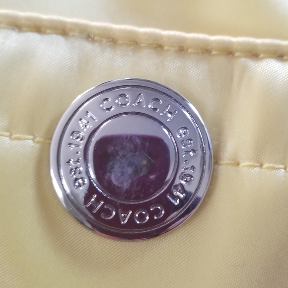 Coach Sunshine Yellow "Satin" Passport Bag - Picture 9 of 9